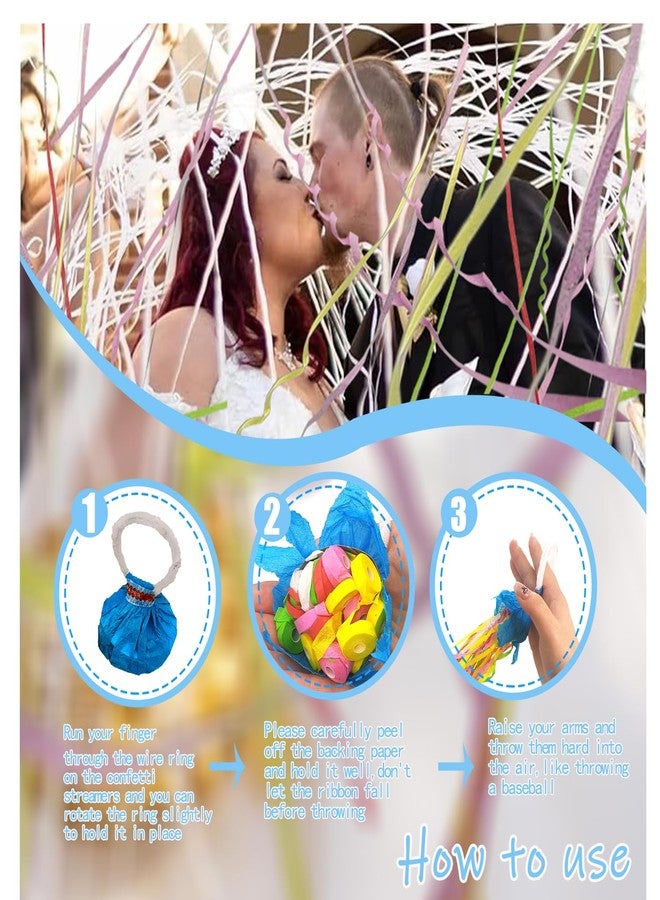 Could Spark 30pack Colourful Streamer Poppers 30 Ribbons No Mess Confetti Poppers No Mess Streamers for Weeding Birthday Graduation Celebration Gender Reveal Decorations Hand Thrown Streamers (30) - Image 2